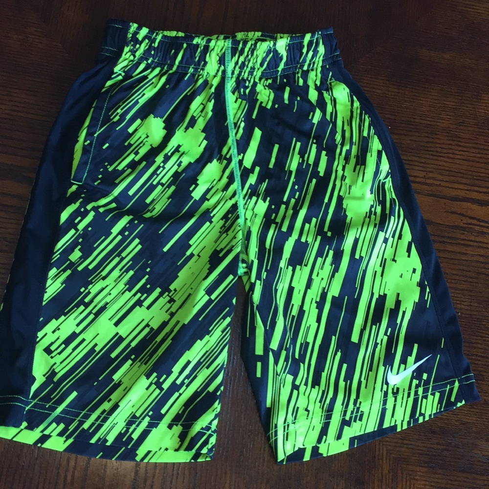 NIKE neon yellow boys shorts